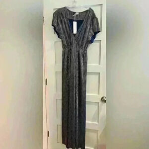 NWT Piper and Scoot size L blue and gold dress